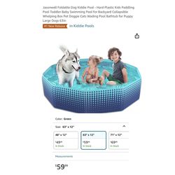 Brand new Foldable Dog Kiddie Pool - Hard Plastic Kids Paddling Pool Toddler Baby Swimming Pool for Backyard Collapsible Whelping Box Pet Doggie Cats 