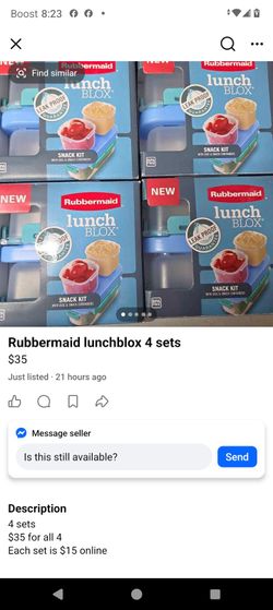 Rubbermaid lunch blox for sets