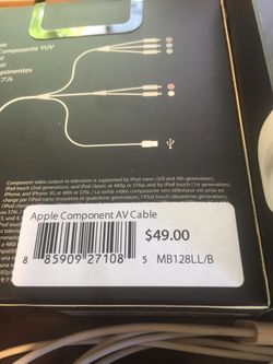 Apple component AV cable universal dock IOS-4
