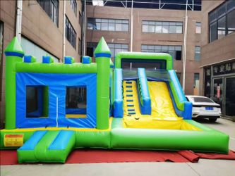 Commercial Inflatable neutral colors Up for sale is a heavy-duty, commercial-grade inflatable combo water slide. This unit is an excellent money-maker