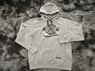 GREY HOODY (MED) BAPE SWEATER 
