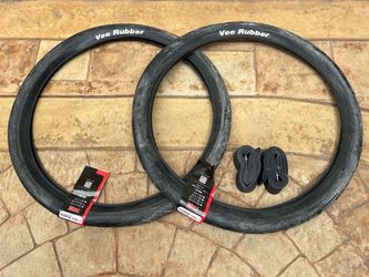 Vee Rubber Slick Bike Tires 26” Set of 2 w/Tubes!