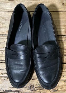 Aerosoles Women's Size 9 Black Leather Slip-On Loafers