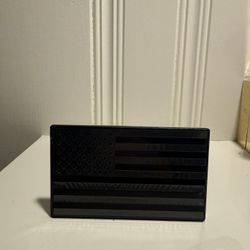 Black Metal 2" USA Flag Trailer Hitch Cover & Lock Pin