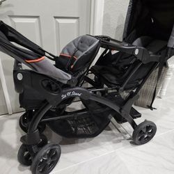 Sit- N- Stand  Baby Trend  Double Deluxe Tandem Stroller