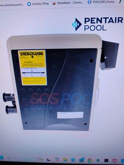 Pentair mastertemp 460736 pool/spa heater