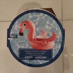 Inflatable Flamingo & Ice Bucket 