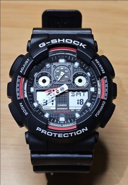 G-Shock GA-100 Black And Red Watch