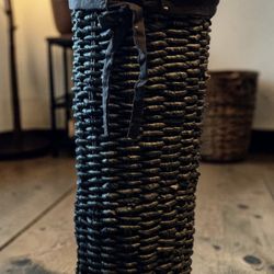 New Dark Brown Woven Toilet Paper Or Clorox/Lysol Canister Storage 