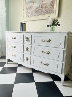French provincial white dresser