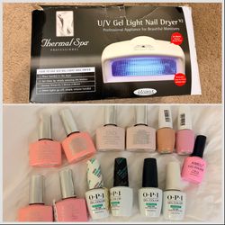 UV Gel Light and Nail Polish Lot Bundle