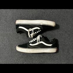 Black and white Vans Old Skool trainers 