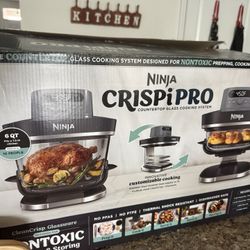 Ninja Crispi Pro 6-in-1 Glass Air Fryer , 6qt & 2.5qt