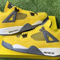 Nike Air Jordan 4 Lightning 2021 size 12 OG IV Retro Yellow