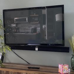 Panasonic 50-inch Plasma TV and sound bar 
