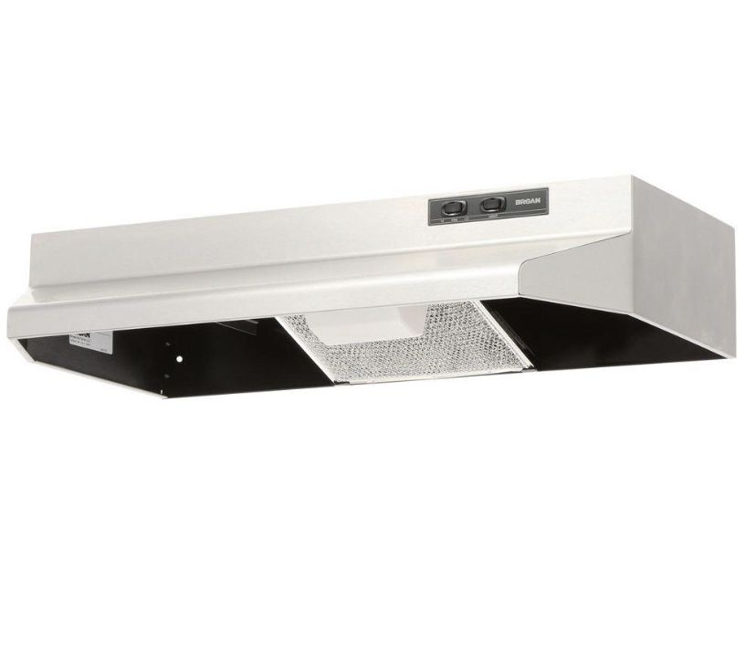 30 in. Under Cabinet Range Hood with Light in Stainless Steel