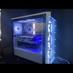 Custom White Gaming PC - Ryzen 9, Rare ASUS Strix 2080 Super White, 2TB NVMe + Dell Monitor
