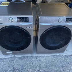 New Open Box Samsung Washer And Dryer 27” Front Loaders Scratch and Dents 100 Days Warranty 