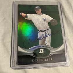 Derek Jeter Autographed Bowman