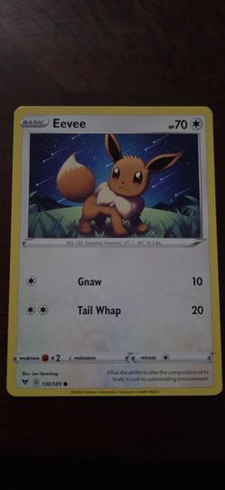 Pokemon card Eevee misprint error card