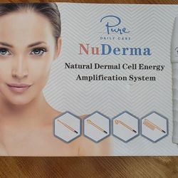 NuDerma Handheld Skin Therapy Wand Machine w/Neon