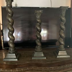 Candeleros de mármol muy pesados