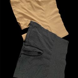 Comfortable Medium Size Tan & Gray Biker Shorts/no Label/ Used In Good Condition