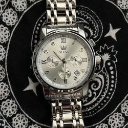 Silver Olevs Watch
