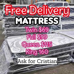 New Mattresses  Twin mattress Full mattress Queen mattress  King mattress  Colchones nuevos  Beds 