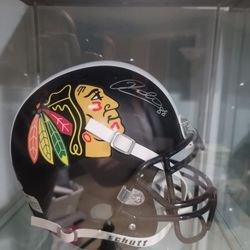 Patrick Kane Rare Autographed Football Helmet