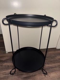 black side table