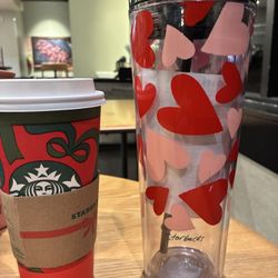 Starbucks Valentines Day Clear Tumbler 