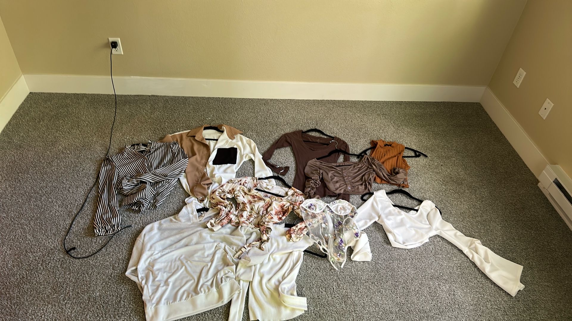 White ,tan And Brown Tops, Shirts , Dress Shirts Small Haul