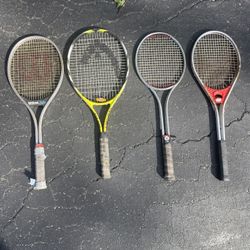 Tennis Rackets ($5 Each), “Vintage” Included