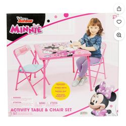 Disney Minnie Mouse activity table and chair set