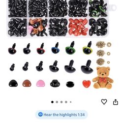 Safety Eyes & Noses Kit for Crafts / Amigurumi – Large Variety Set