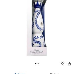 Clase Azul Reposado Tequila Ceramic Hand Painted Blue White Empty Bottle 750 ml
