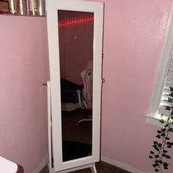 Mirror With Jewelry Box Inside And Comes With Key