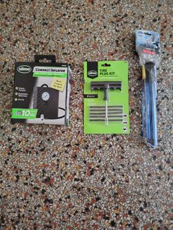 Slime Car Tire Pump W/ Slime Car Tire Repair / Small Hand Pump 