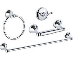 Chrome 4 Piece Bathroom Hardware Set