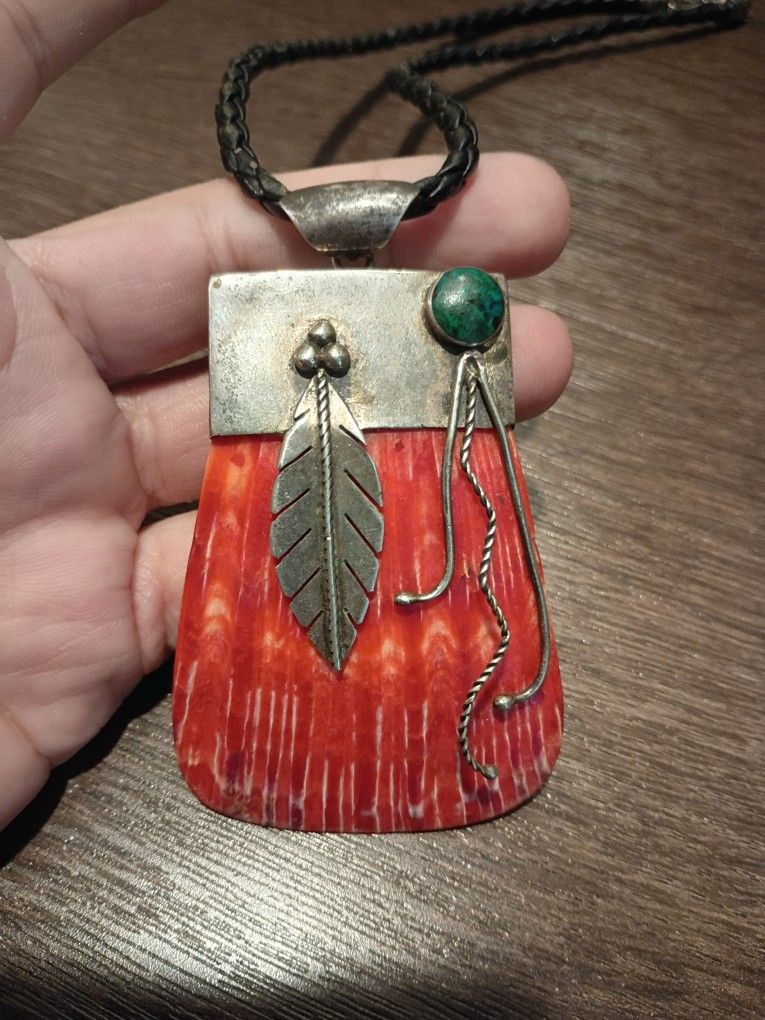 Vtg Vintage 950 Silver Native American Necklace