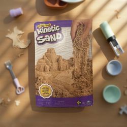 Kinetic Sand, 11lb (5kg) Natural Brown Play Sand, Mega Box for Arts and Crafts, Sandbox (Packaging May Vary), Moldable Sensory Toys for Ages 3 and up