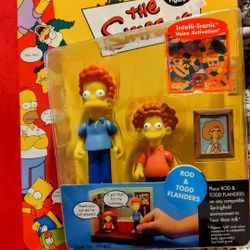 Vintage Sealed Simpsons Action Figures Rod And Todd Flanders 