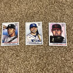 Three Art Of The game cards The art is by Darrin Pepe