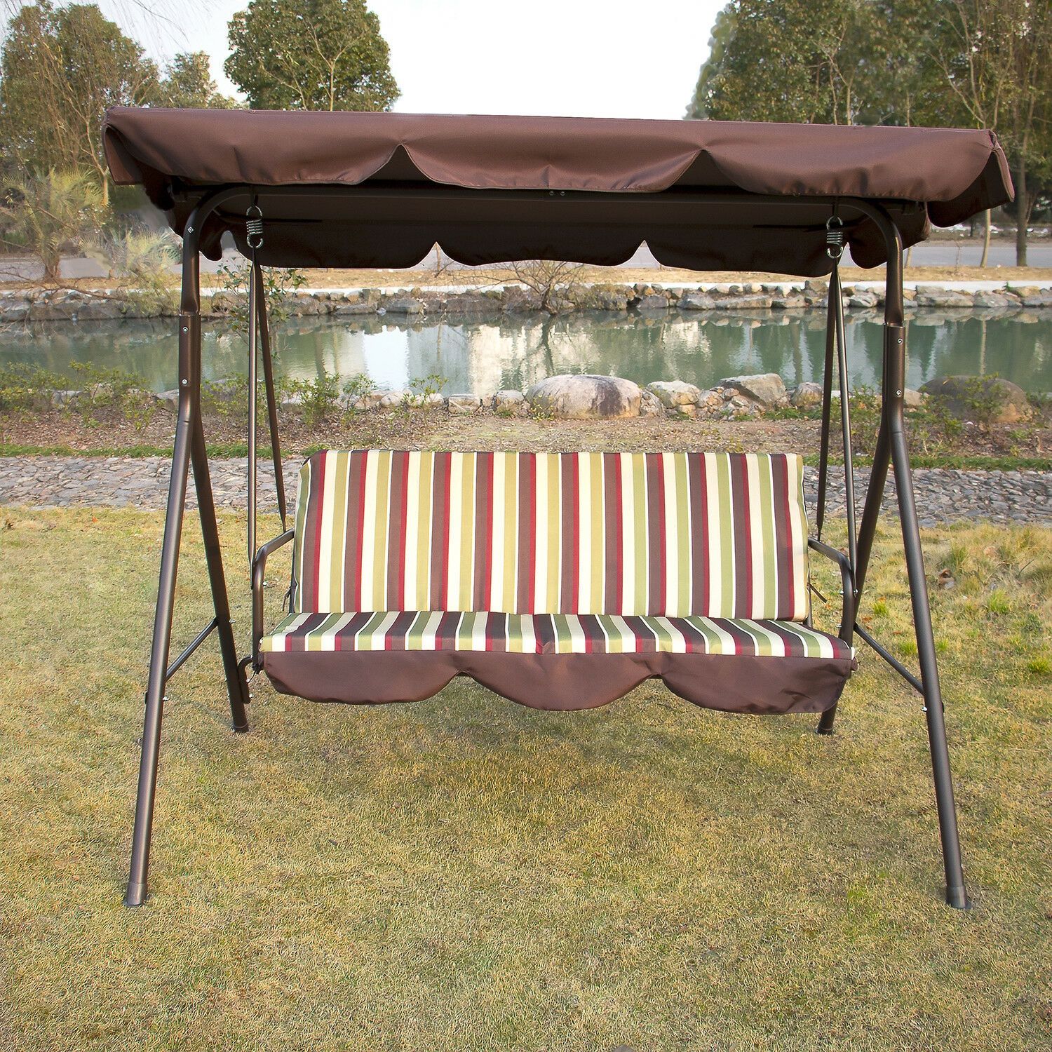 Outdoor Canopy Swing Chair For Patio Backyard Yard Porch Furniture