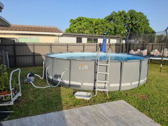 Bestway Steel Pro MAX 18' x 48" Above Ground Swimming Pool Set with Pump
Durable Round Metal Frame