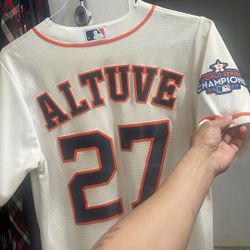 Astros 2017 Championship White Baseball Jersey Altuve