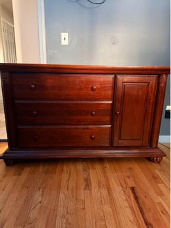 Solid Wood Dresser / TV Stand w/ Cabinet Storage