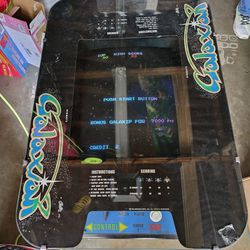 Original Galaxian Arcade Game With Glass Table Top