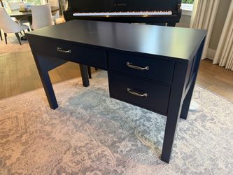 Navy Blue Pottery Barn 3 Drawer Desk